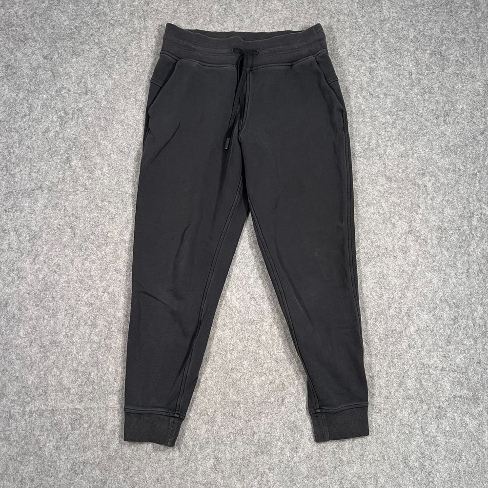 Lululemon Athletica Black Warm Down 25" Cropped Jogger Sweatpants Women's Size 6